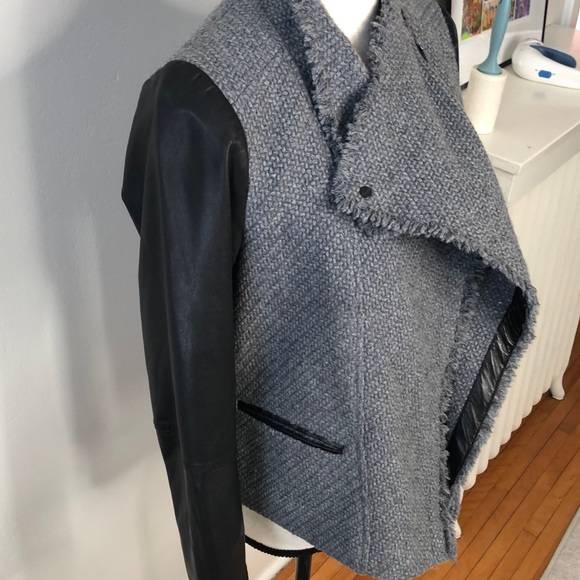 Vince Tweed and Leather jacket - Picture 10 of 13